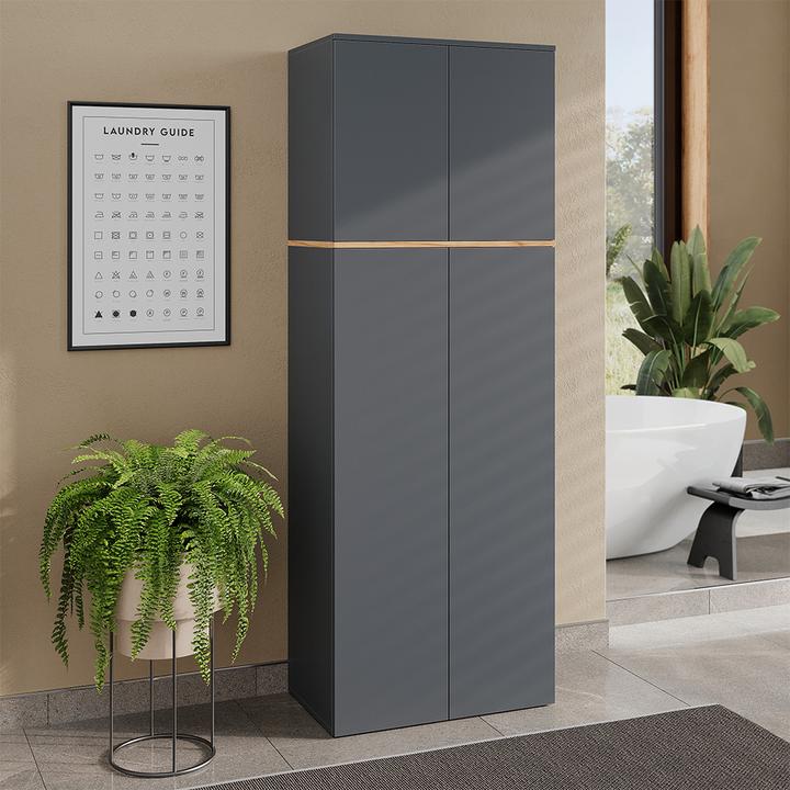 Produktbild Vicco Hochschrank Viktor, Anthrazit/Goldkraft Eiche, 68 x 188.6 cm mit 8 geschlossenen Fächern (68 x 40.50 x 188.60 cm)