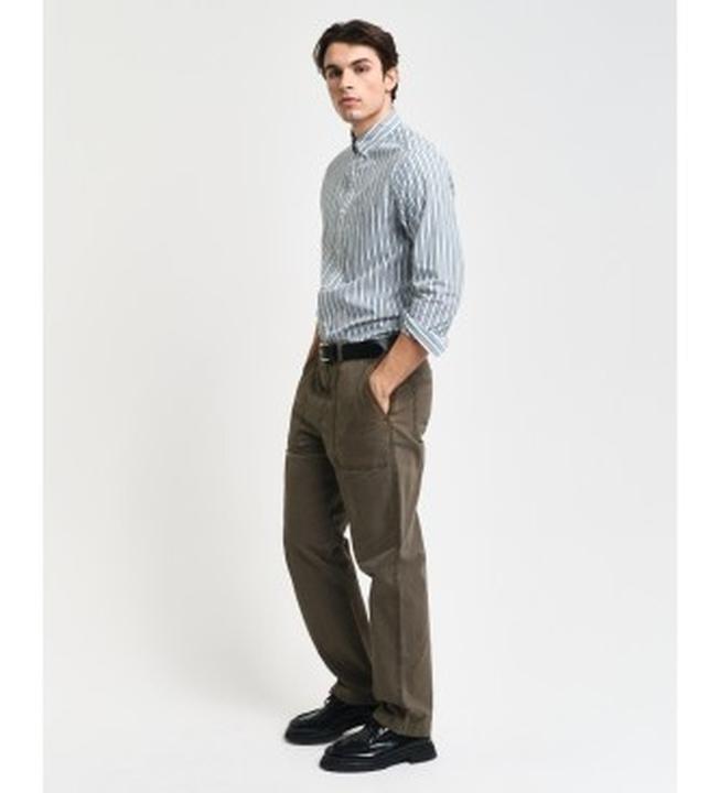 Immagine prodotto GANT REG POPLIN Stripe Shirt, Deep Forest Green, L (L)