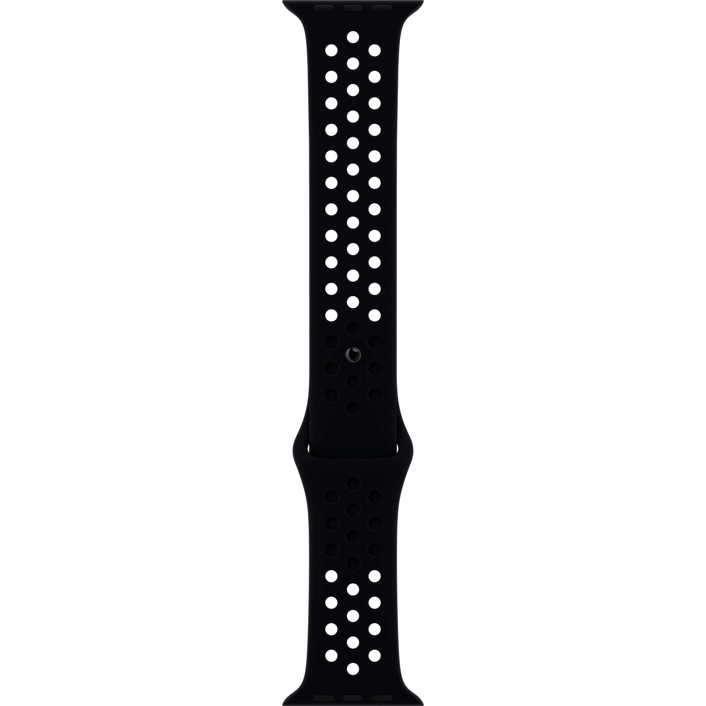 Apple Nike Sport Band (41 mm, Fluoroelastomer), Uhrenarmband, Schwarz