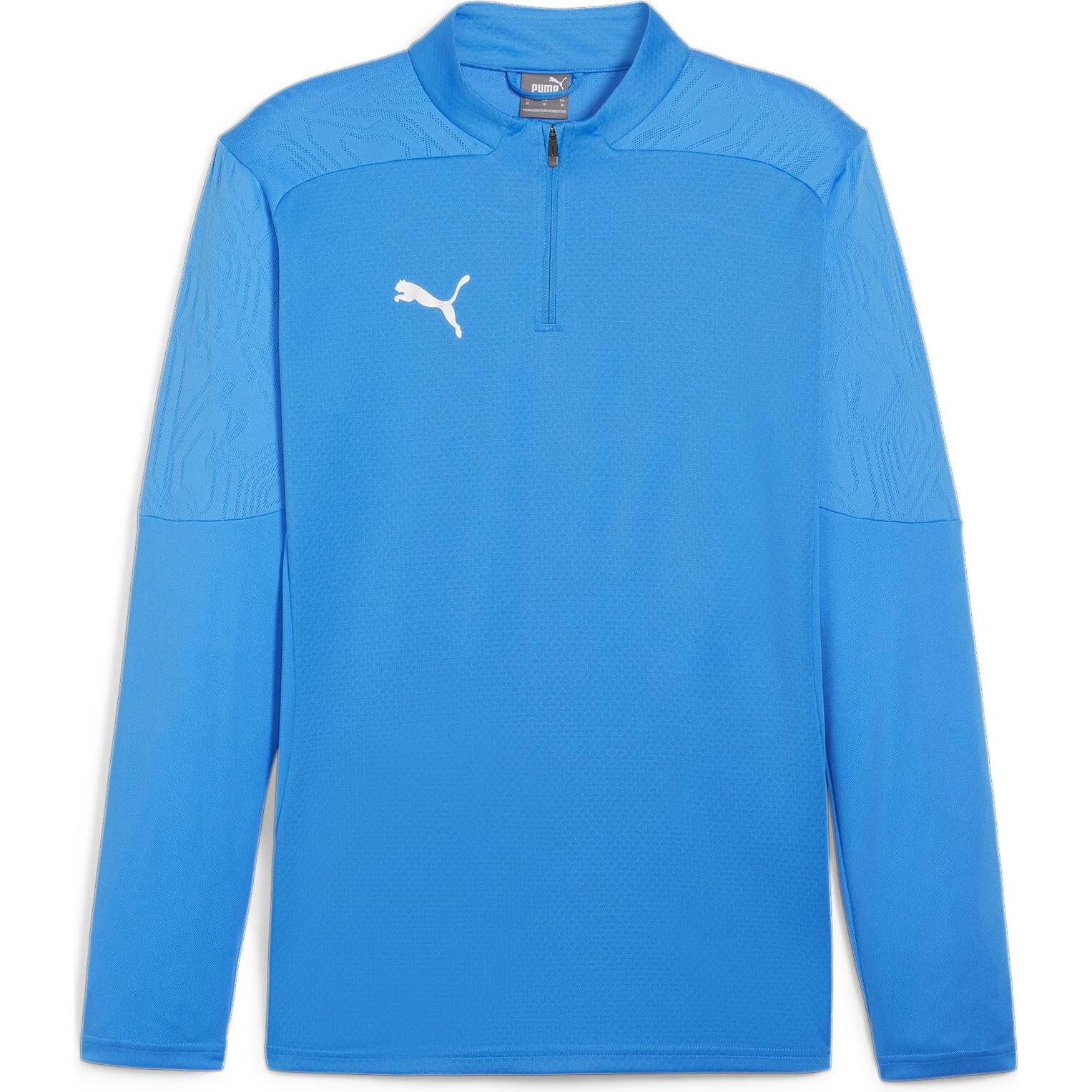 Puma, Herren, Laufjacke, teamFINAL Training 1/4 Zip Top (XXL), Blau, XXL