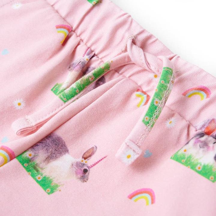 Actual product image vidaXL Children's shorts with drawstring Light pink 104,Material: 92 (104)