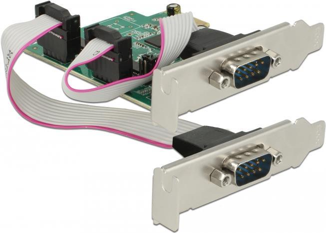Actual product image Delock PCI Express card > 2 x Serial RS-232 High Speed 921K with power supply