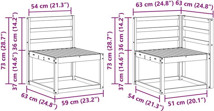 Produktbild vidaXL Outdoor-Sofa
