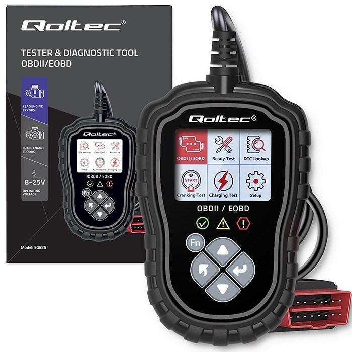 Actual product image Qoltec ProLine Digitaler Diagnosetester | OBD2 EOBD | Polnische SPEISEKARTE | 8V-25V | Duales System
