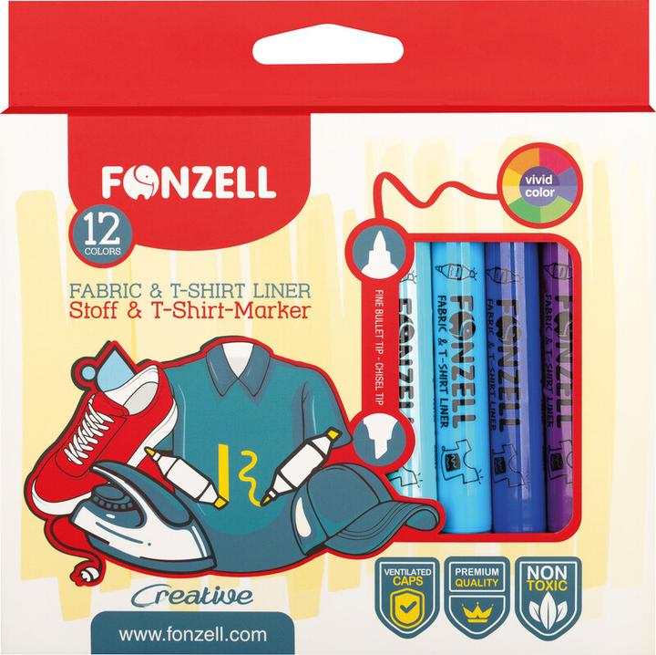 Produktbild Fonzell Textil Marker Creative Dual (12x)
