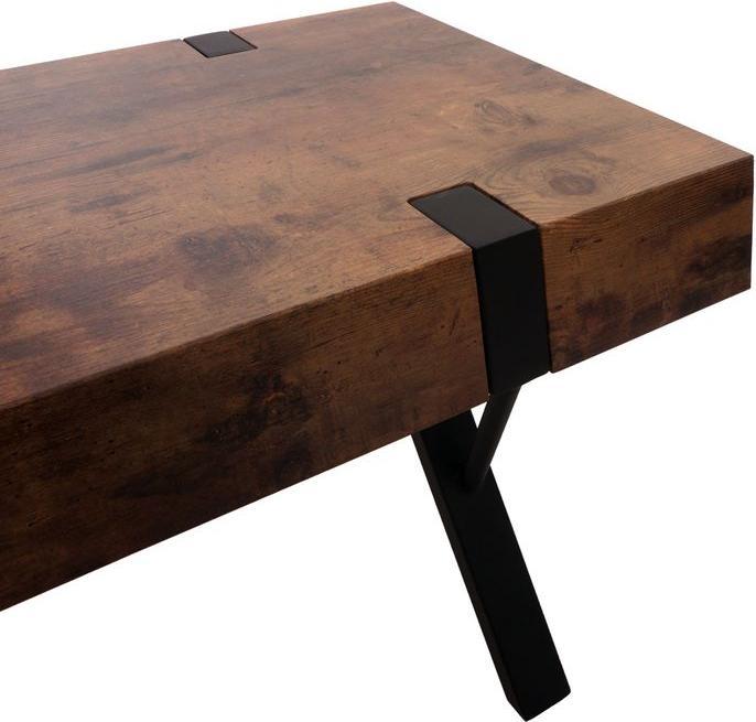 Produktbild Mendler TV-Rack HWC-L54, Metall 42x120x40cm dunkle Wildeiche