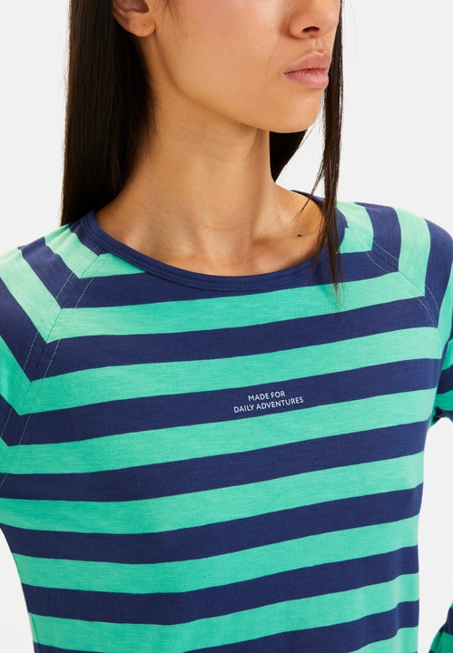 Produktbild Camel Active Gestreiftes Langarmshirt aus reiner Baumwolle (XXL)
