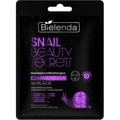 Bielenda, Haarmaske, Snail Beauty Secrets Feuchtigkeitsspendende und aufbauende schwarze Sheet Mask 1 Stück
