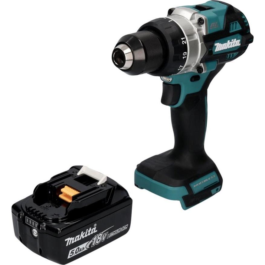 Thumbnail - Makita, Bohrmaschine + Akkuschrauber, Maktia DDF 486 T1 Akku Bohrschrauber 18 V 130 Nm Brushless + 1x Akku 5,0 Ah - ohne...