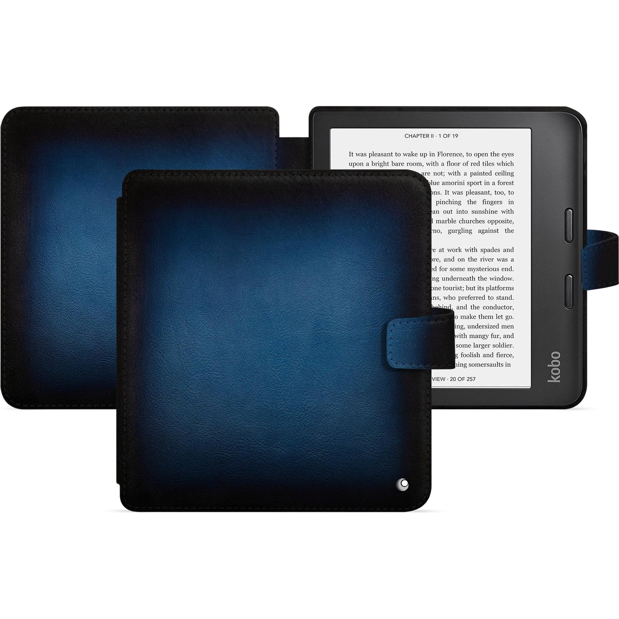 Noreve Lederschutzhülle horizontal, eReader Zubehör, Blau