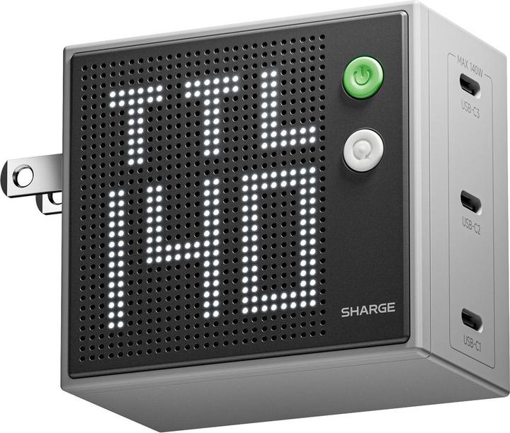 Actual product image Sharge Pixel 140 GRY (140 W, 4 ports)