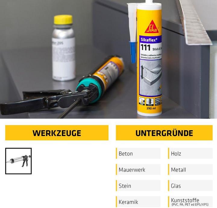 Produktbild Sika Sikaflex-111 Stick und Seal (0.42 kg, White, 290 ml)