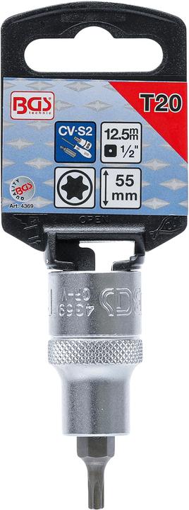 Actual product image BGS Bit Socket 12.5 mm (1/2") Drive T-Star (for Torx) T20 (12.5 mm)