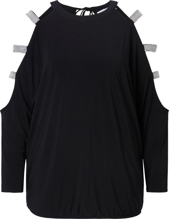 Produktbild Miamoda T-Shirt, Classic Fit, Strass-Streifen, CutOuts (44)