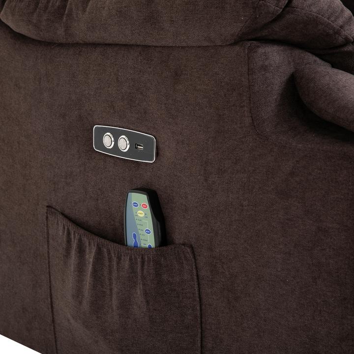 Actual product image Homcom Sessel mit Aufstehhilfe Polyester, Metall, Schaumstoff Braun