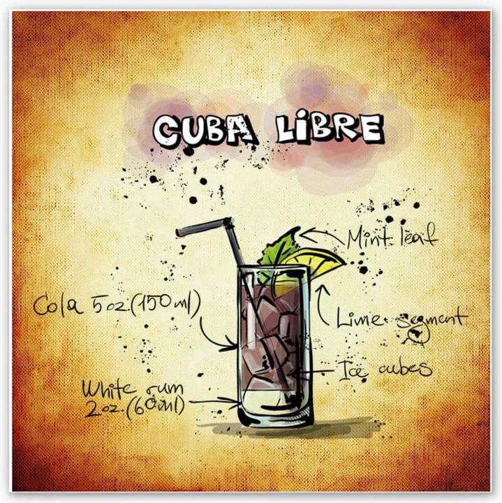 Immagine prodotto Trenddeko Cuba Libre - Ricetta (30 x 30 cm)