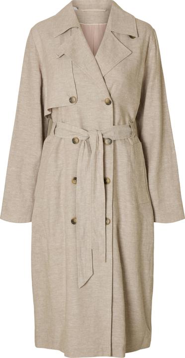 Actual product image Selected Femme Zweireihiger Leinenmix Trenchcoat (38)