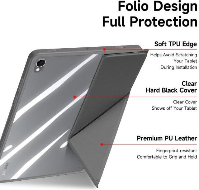Actual product image Dux Ducis Samsung Galaxy Tab S11 Cover with Origami Stand - Grey (Samsung Galaxy Tab S11)