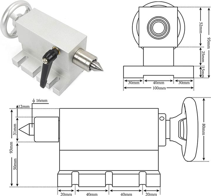 Image du produit Rattmmotor Kit 4e axe K11-100mm pour CNC