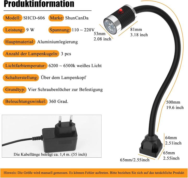 Actual product image Shun Can Da Machine lighting (900 lm)