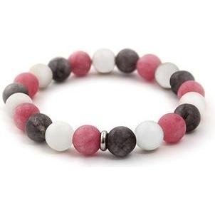 Beneto, Armschmuck, Bead bracelet made of jade and jade MINK85 / 17 (L)