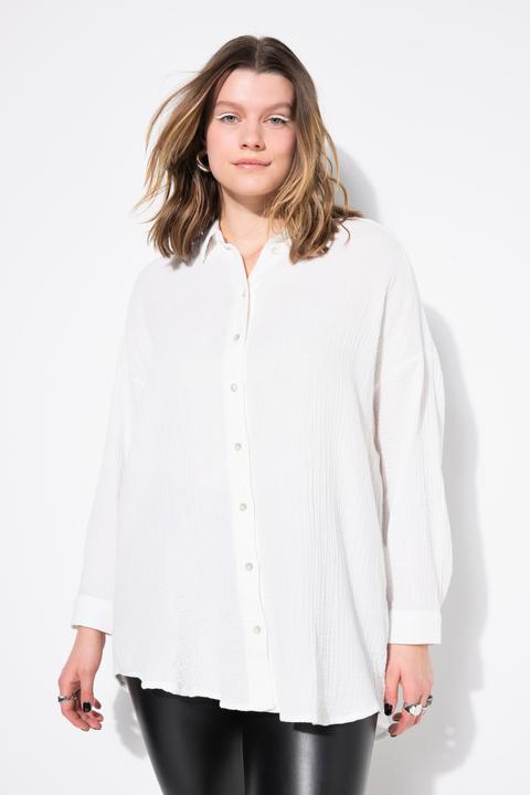 Immagine prodotto Studio Untold Blusa di mussola dal taglio oversize con collo da camicia e maniche lunghe (50, 52)