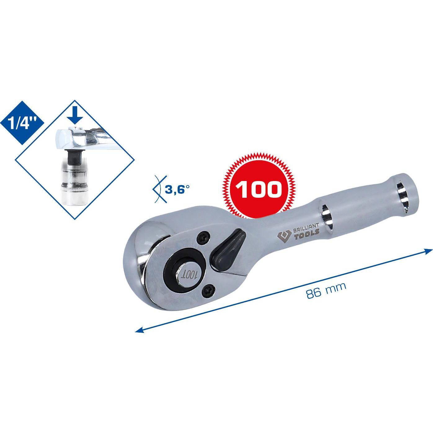 Thumbnail - Brilliant Tools, Ratsche, BT020999 (1/4")