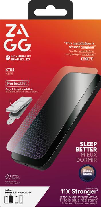 Actual product image Zagg Invisibleshield Glass XTR5 - Schutzglas mit Graphen und Blaulichtfilter für das iPhone (1 pcs., Apple iPhone Air)