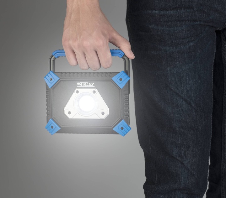 Produktbild Wetelux LED Akku Fluter 20 Watt COB mit Powerbank