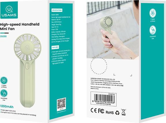 Actual product image Usams ZB288 Mini Fan