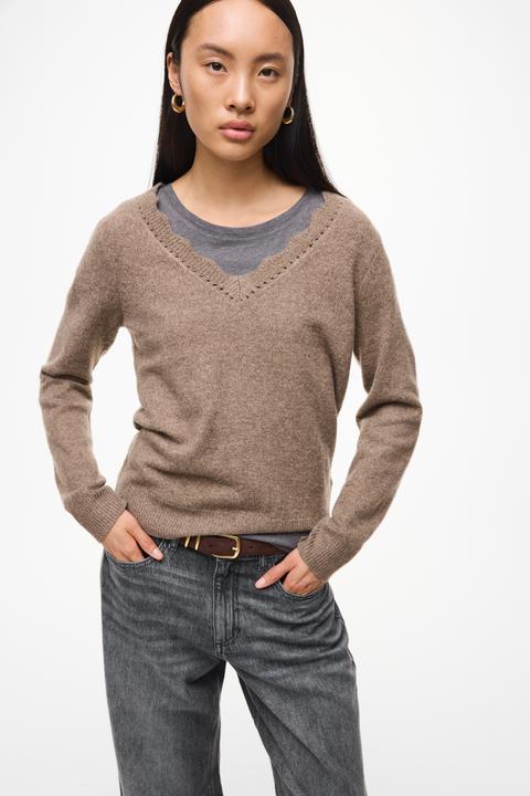 Actual product image Vila VINIKOLINA V-Ausschnitt Strickpullover (S)