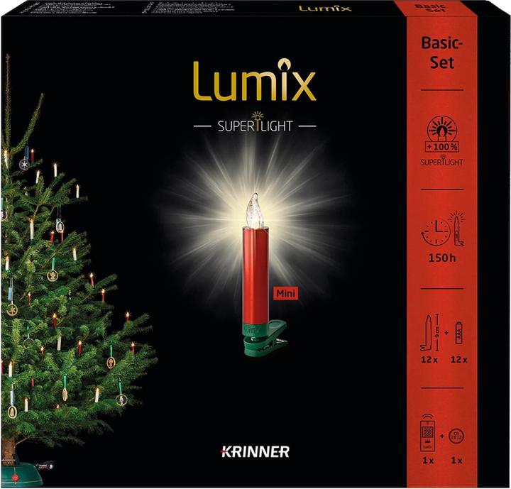 Produktbild Krinner LED Christbaumkerze Superlight Starter-Set (12 x)