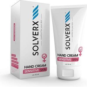 Solverx, Handcreme, Handcreme für empfindliche Haut Intensive Handfeuchtigkeitspflege mit natürlichen Inhaltsstoffen (50...