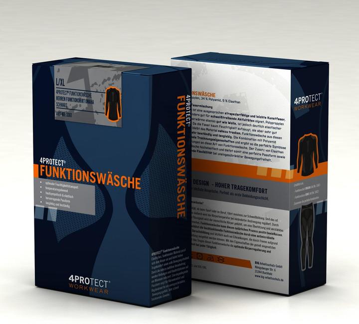 Produktbild Runnex 4PROTECT® Funktionsshirt OMAHA schwarz/grau S/M (M, S)