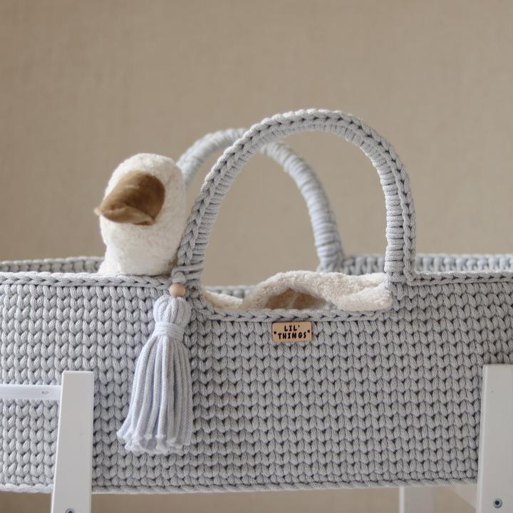 Image du produit Lil Things Couffin Moïse en coton avec matelas