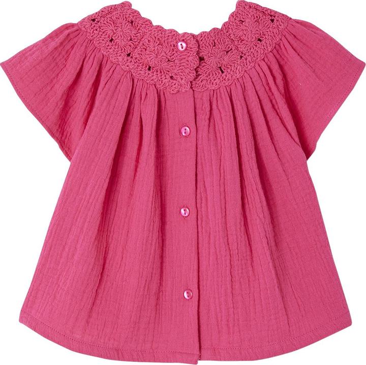 Produktbild Vertbaudet Mädchen Baby Bluse mit Häkelspitze (80)