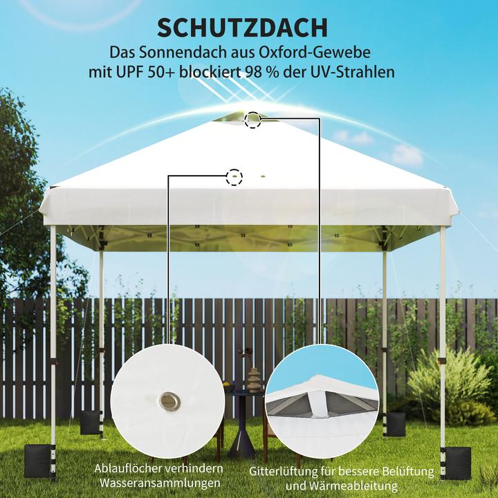 Actual product image Outsunny Faltpavillon Oxfordstoff, Metall Weiss (300 cm, 300 cm)