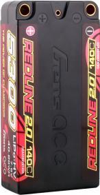 Actual product image Gens Ace Redline 2.0 Series 5300mAh 7.6V 140C 2S2P HardCase HV Lipo Battery Pack with Hardcase 64# (7.60 V, 5300 mAh)