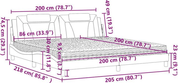 Image du produit vidaXL Bett (200 x 200 cm)