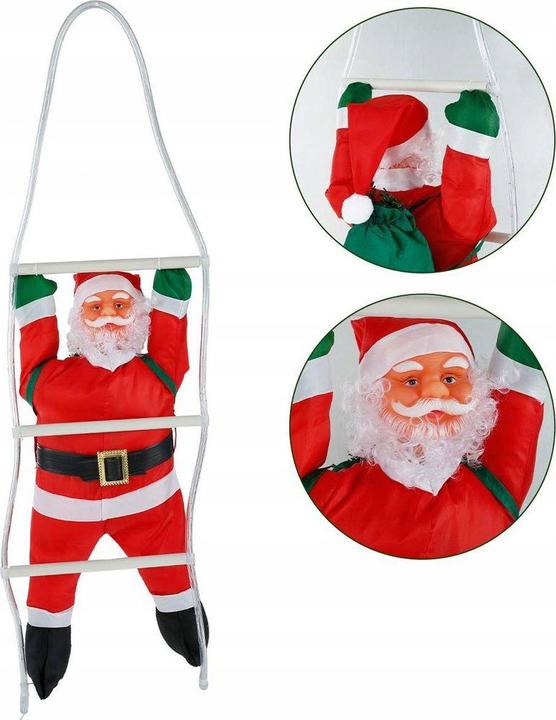Immagine prodotto Nenurodyta Decorazione a LED, Babbo Natale sulla scala