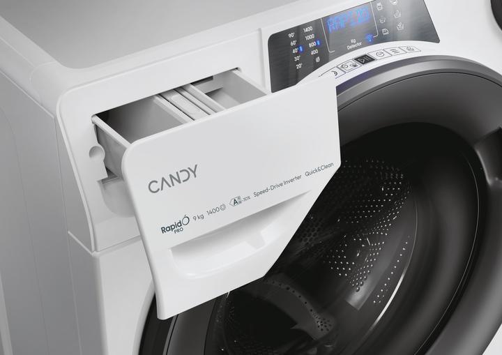 Actual product image Candy RP 496BWMR9-1-S Rapido' Pro Washing Machine cm. (9 kg, Left)