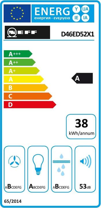 Energy Label Neff D46ED52X1 (Flat-screen hood)