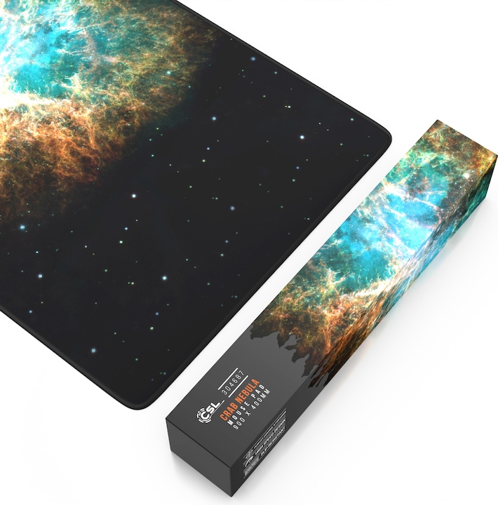 Produktbild CSL Gaming Mauspad, XXL Mausmatte 900 x 400mm, Präzision & Geschwindigkeit, Galaxie (XXL)