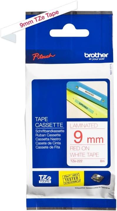 Produktbild Brother P-touch Schriftband (0.90 cm, Rot, Weiss)
