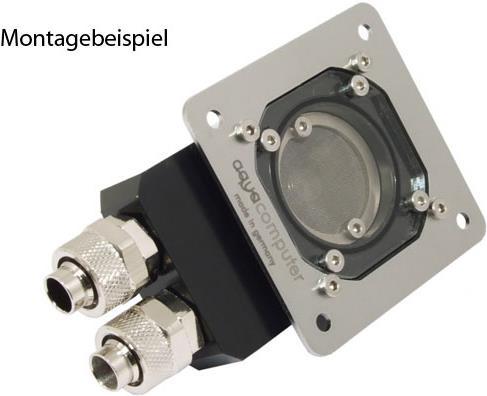 Produktbild Aqua Computer Filter mit Edelstahlgewebe, Absperrhähnen und Einbaublende