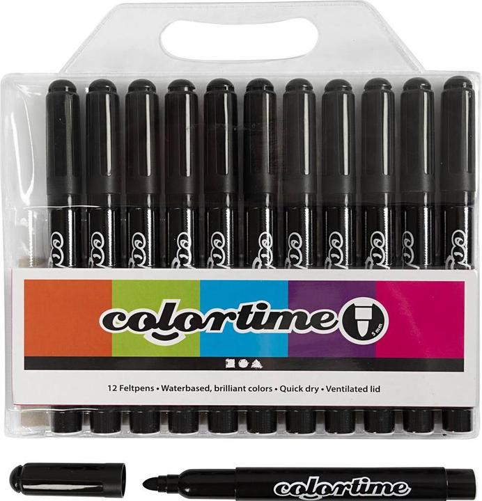 Actual product image Creativ Company Zwarte Jumbo Pens, 12pcs. (12x)