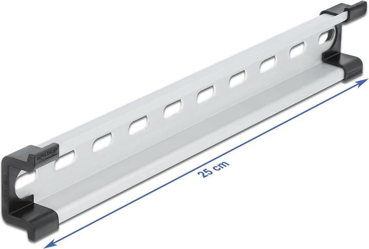 Actual product image Delock Top-hat rail 35 x 15 mm, 25cm made of aluminium, slotted holes