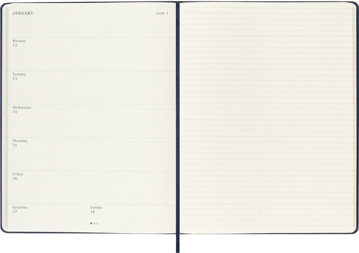 Produktbild Moleskine WONK 2026 XL HC Saphir (19 x 25 cm, Englisch)