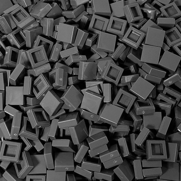 Image du produit LEGO 1x1 Tiles Dark Grey - 100 pièces - Tuile gris bleuté foncé 3070b (LEGO Accessoires)