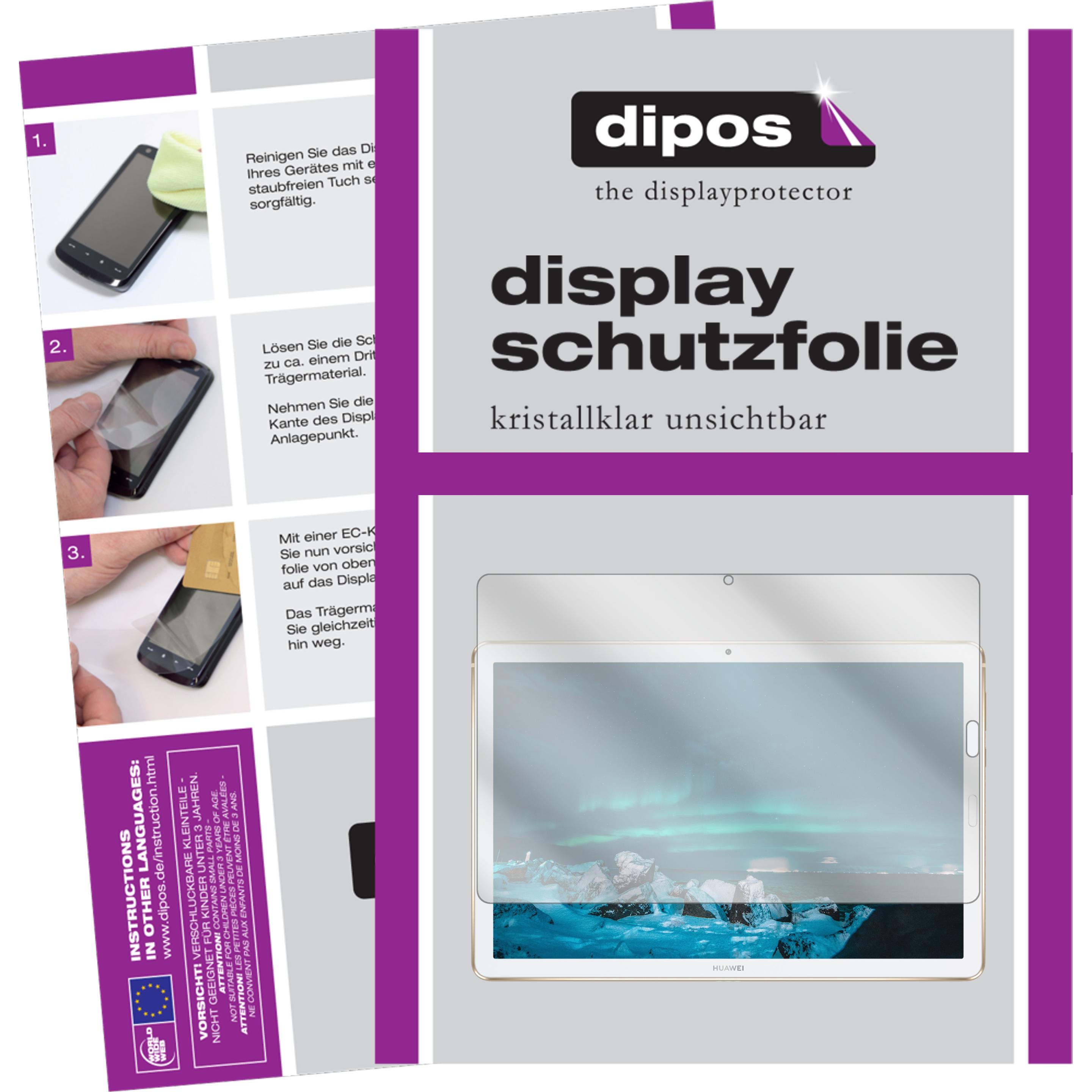 Dipos Displayschutzfolie Crystalclear (2 Stück, Huawei MediaPad M6 10.8), Tablet Schutzfolie